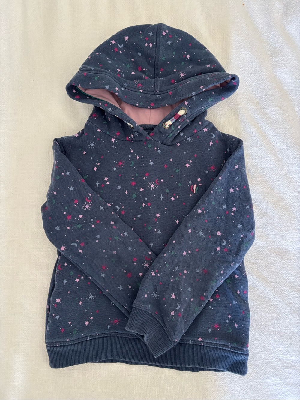 Fatface Girls' Navy Star & Moon Pullover Hoodie - Kids